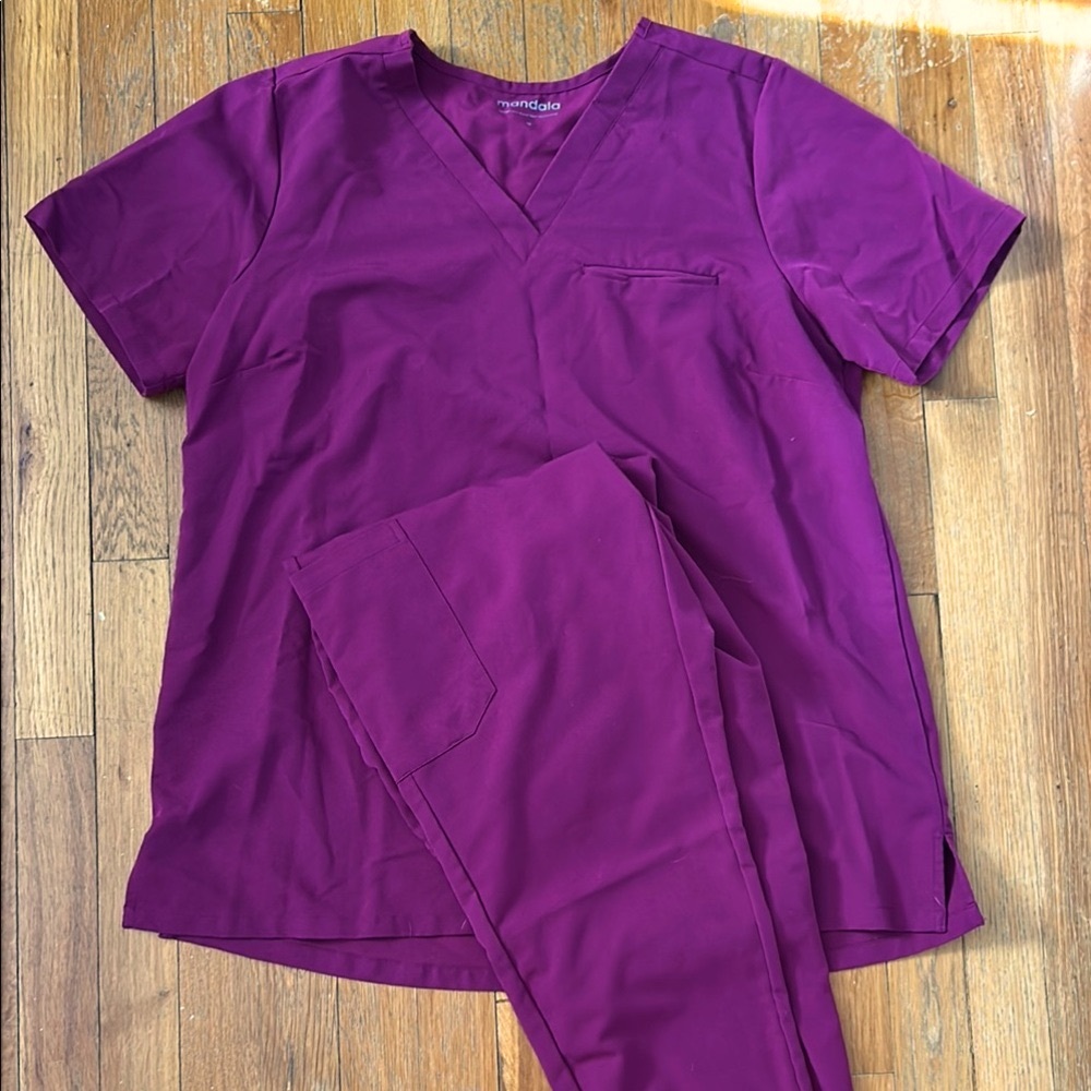 Purple Maternity Scrub Set